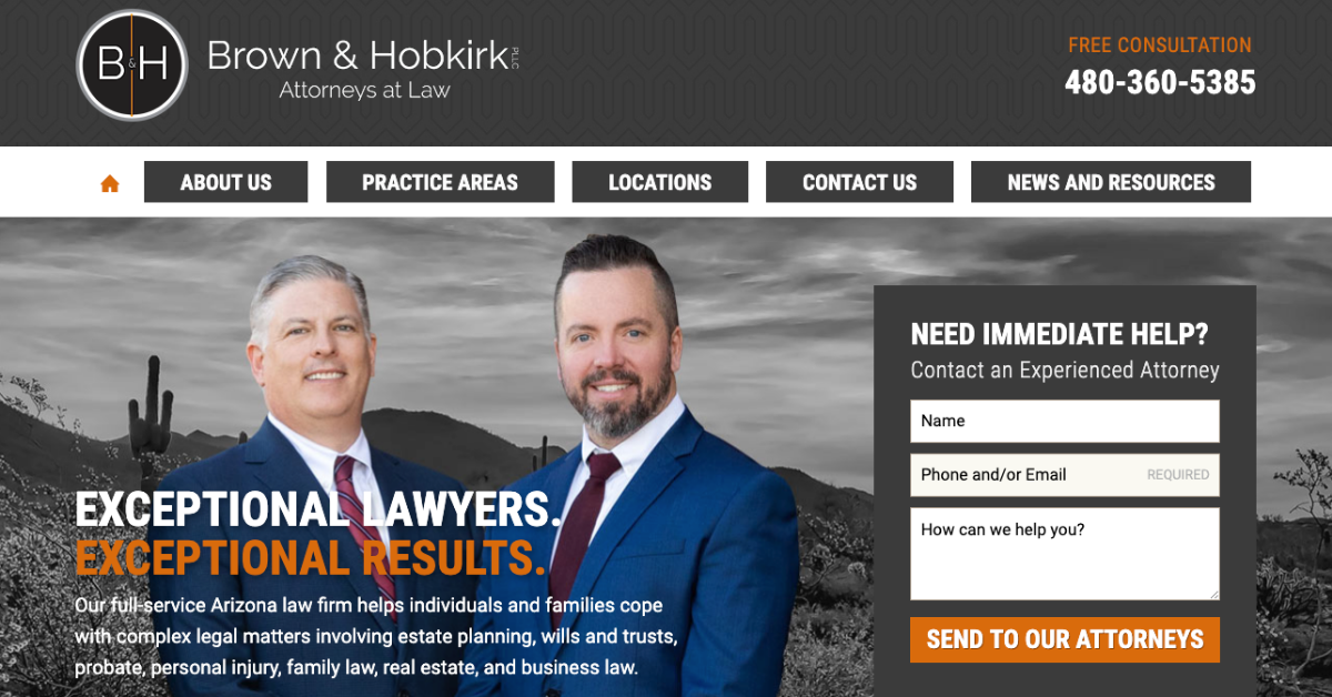 Brown & Hobkirk, PLLC Announce The Launch Of Their New Website